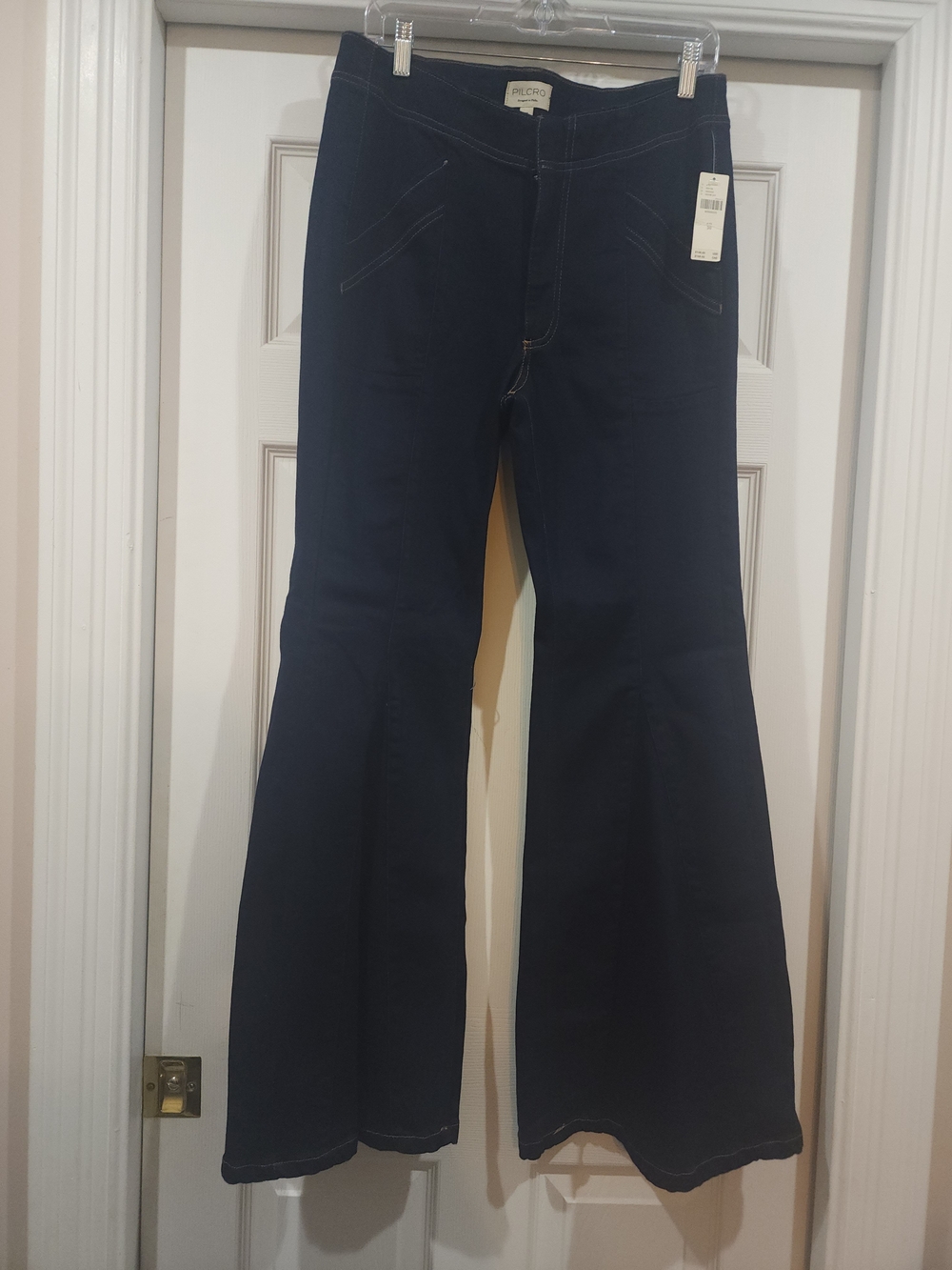 Pilcro Dark Navy Flare Jeans for Women